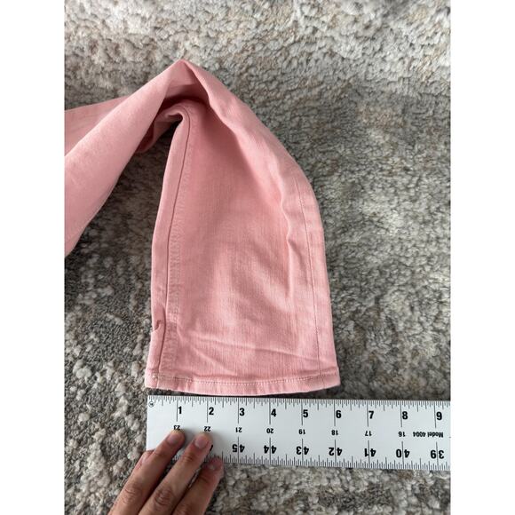 Mother Sz 27 Mid Rise Dazzler Ankle Play Date Jeans Pink Button Zip Denim Pants - Picture 7 of 13